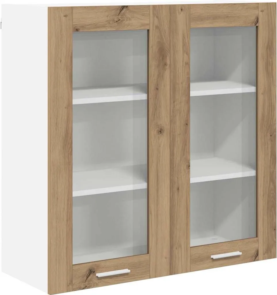 vidaXL Armadio a muro Riga Artisan oak 80 x 31 x 80 cm Materiale a base di legno