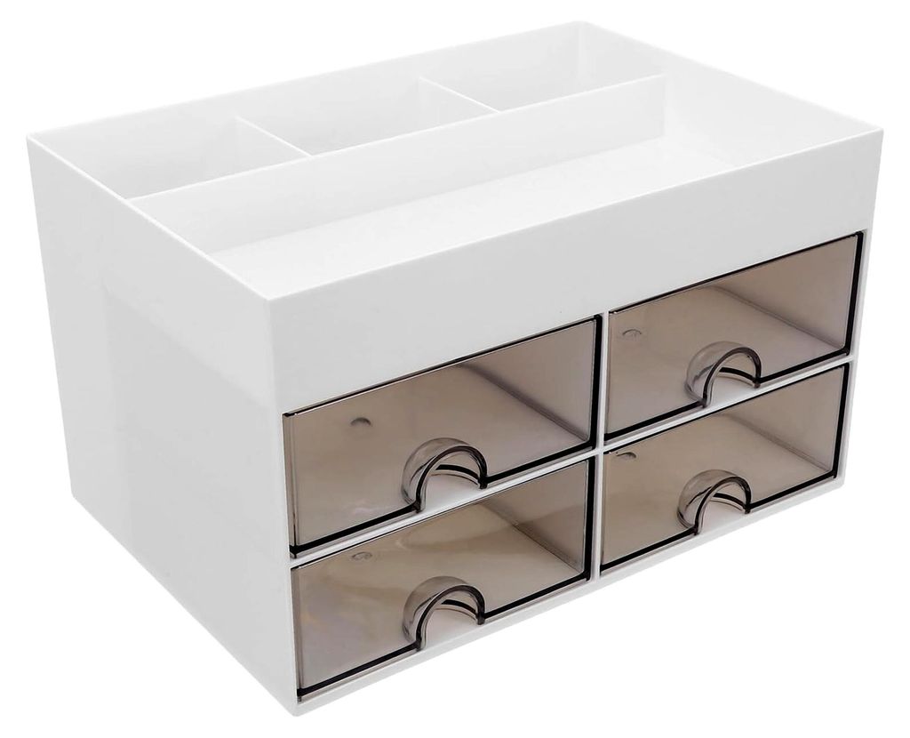 Schreibtischbox mit Fächern für Büromaterialien, Organizer aus Kunststoff für Stifte und Bleistifte, platzsparendes Aufbewahrungsregal für den...