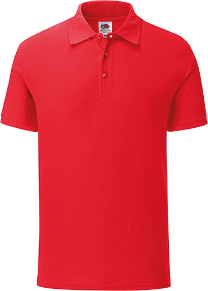 Fruit of the Loom 63-042-0 | Herren Polo 65/35 Tailored Fit Polo - Waschbar bis 60 °C - Farbe: Red - Größe: S