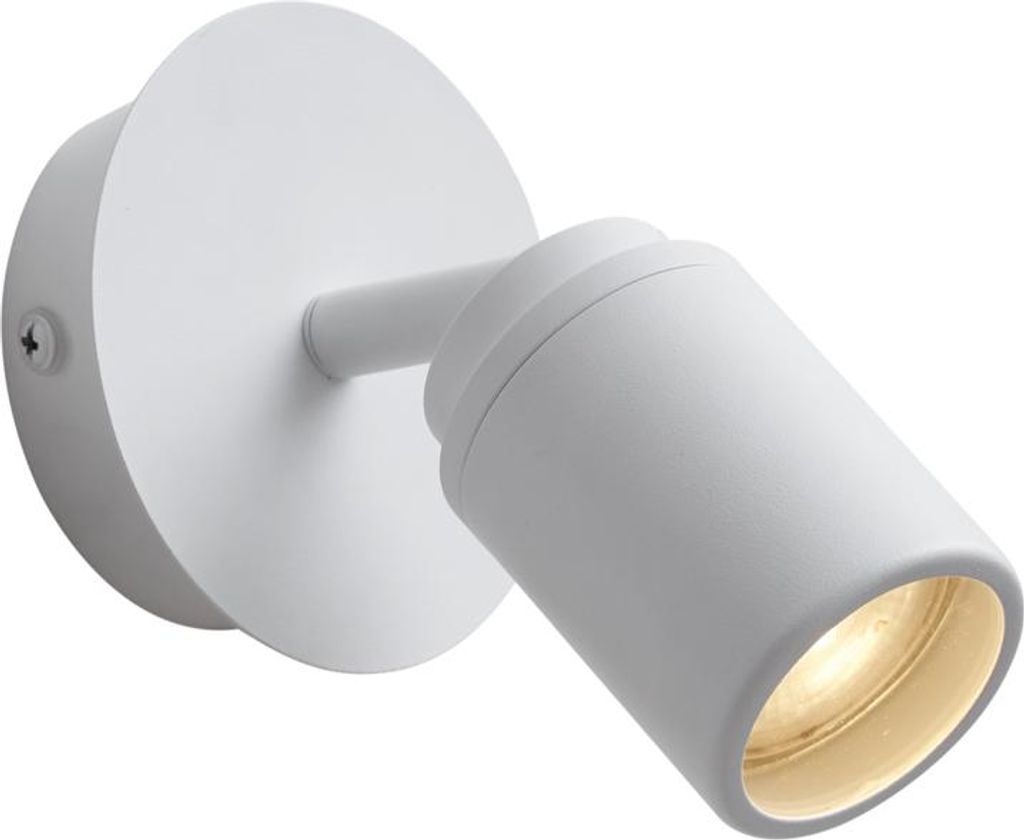 QAZQA - Modern Moderner BadWand Spot I Spotlight I Deckenspot I Deckenstrahler I Strahler I Lampe I Leuchte weiß IP44 - Ducha - Stahl Rund - LED g...