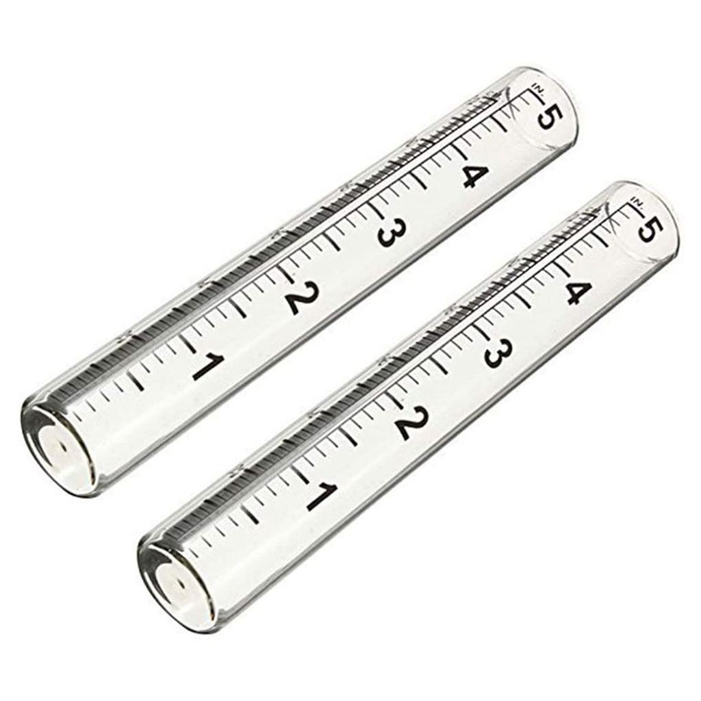 2 Stück 5-Zoll-Regenmesser-Glasersatzrohre für den Garten Produktbild 
