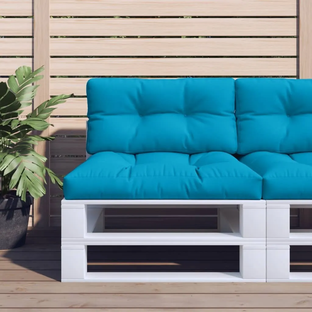 Coussin pour meubles de jardin en palette bleu ciel 70x40x12 cm