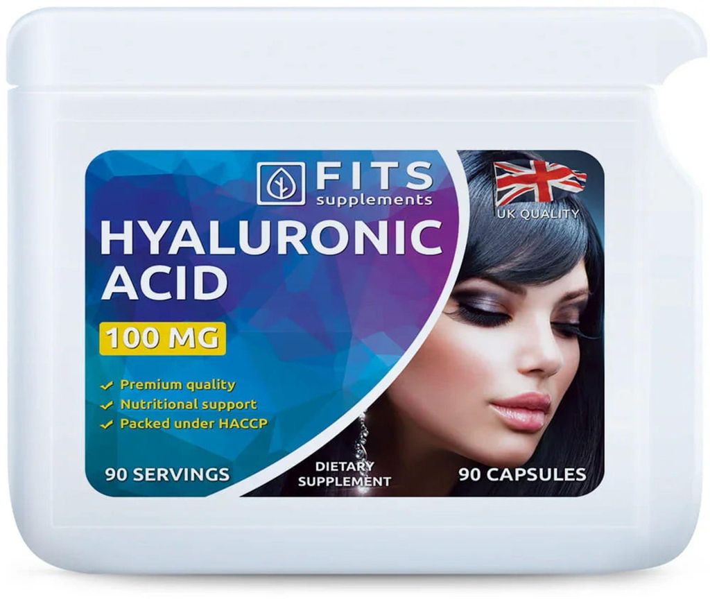 Acide hyaluronique, 100 mg, 90 capsules Image du produit 
