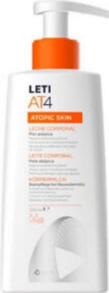 LETI AT4 Körpermilch - Feuchtigkeitsspendende Lotion zum Schutz trockener oder zu Neurodermitis neigender Haut, 250 ml Creme