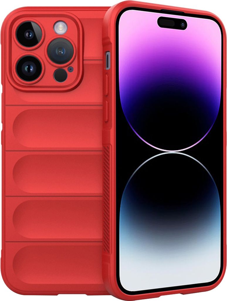 Techsuit Magic Shield Back Cover Hülle für Apple iPhone 14 Pro Max - Rot