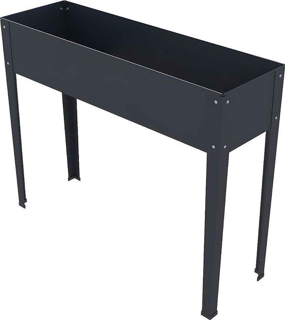 Hochbeet auf Stelzen - Stahl - 100 x 30 x 80 cm - Anthrazit - YGOS