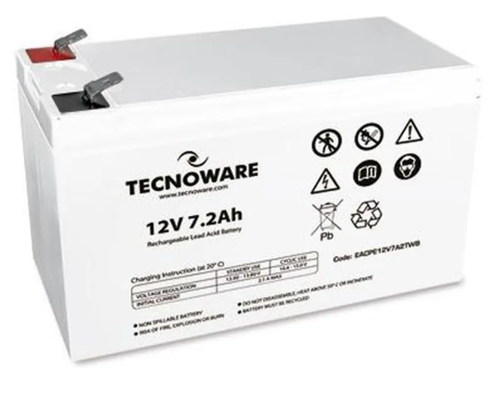 Batterie de Rechange 12V 7.2Ah Tecnoware VRLA AGM Haute Performance