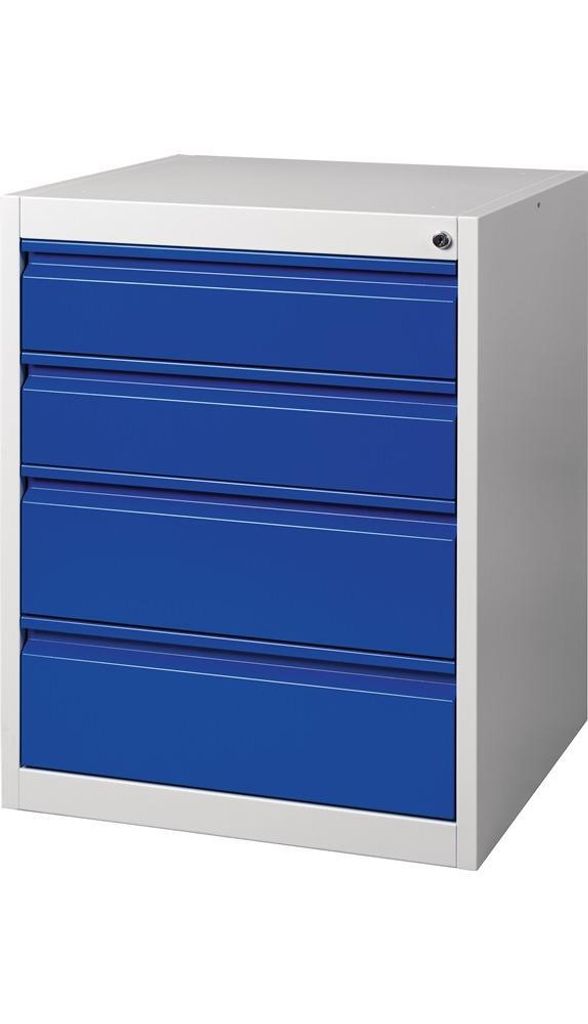 Schubladenschrank BK 600 H800xB600xT600mm grau/blau 4 Produktbild 