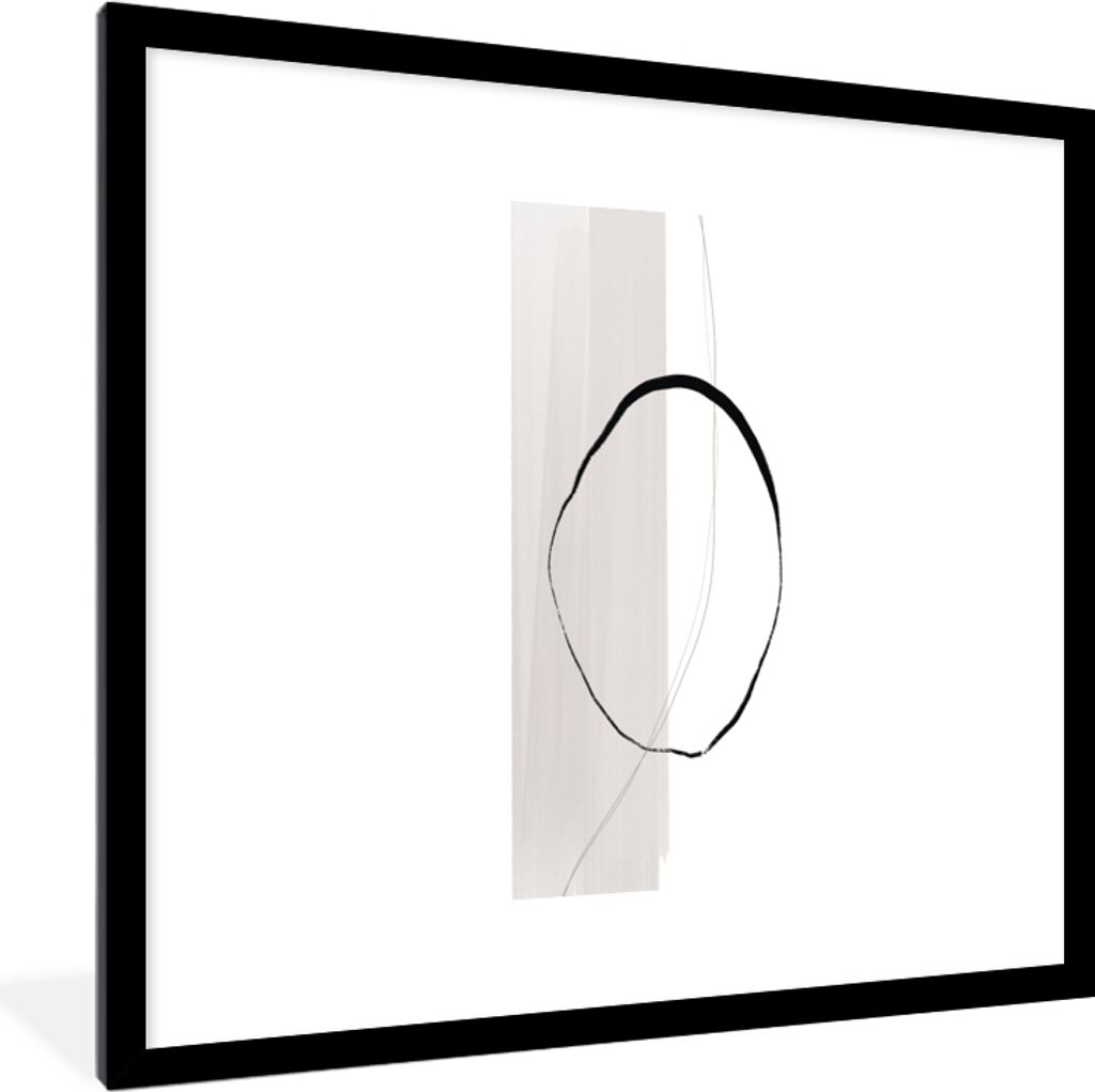 MuchoWow Gerahmtes Poster Abstrakt - Pastell - Design 40x40 cm - Poster mit Schwarzem Bilderrahmen Wandposter Rahmen Foto Bilder - Poster - Plaka...