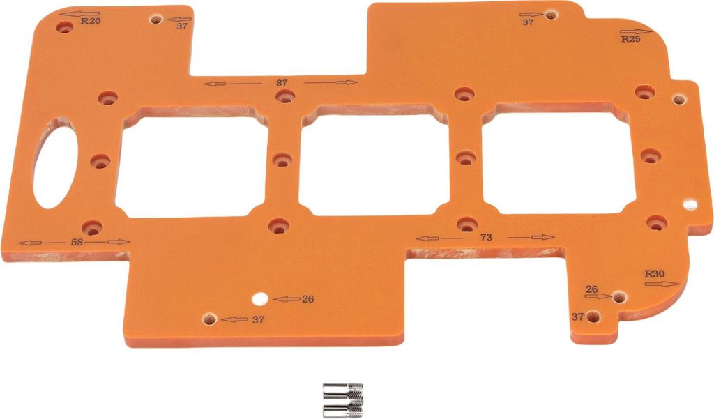 3-in-1-Schlitzschablone, Schrank, eingebetteter Griff, runde Eckführung, Sockel, untere Box-Öffnung