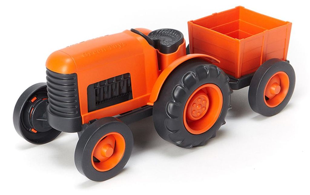 Green Toys Traktor nachhaltiges Spielzeug orange mit Produktbild 
