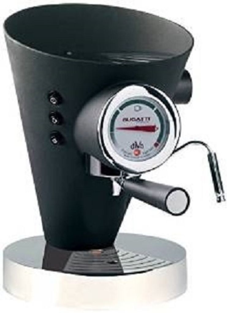 Bugatti Italy Diva, Espressomaschine, 0,8 l, Kaffeepad, Gemahlener Kaffee, 950 W, Schwarz