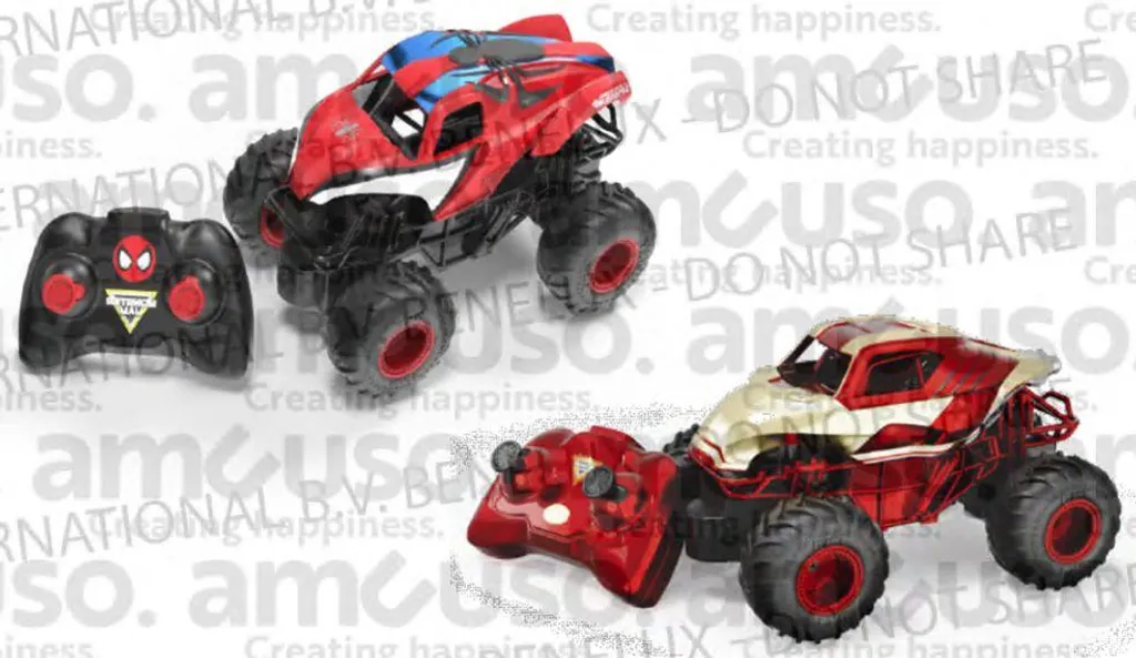 Pack 2 Monster Jam Marvel 1:24 RC 2.4GHz Iron Man et Spider-Man van der Meulen