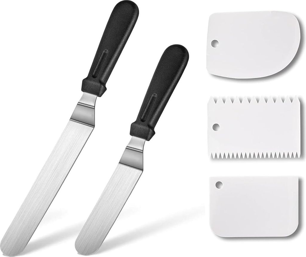 Winkelpalette Torte Set, 2 Stück Edelstahl Streichpaletten Produktbild 