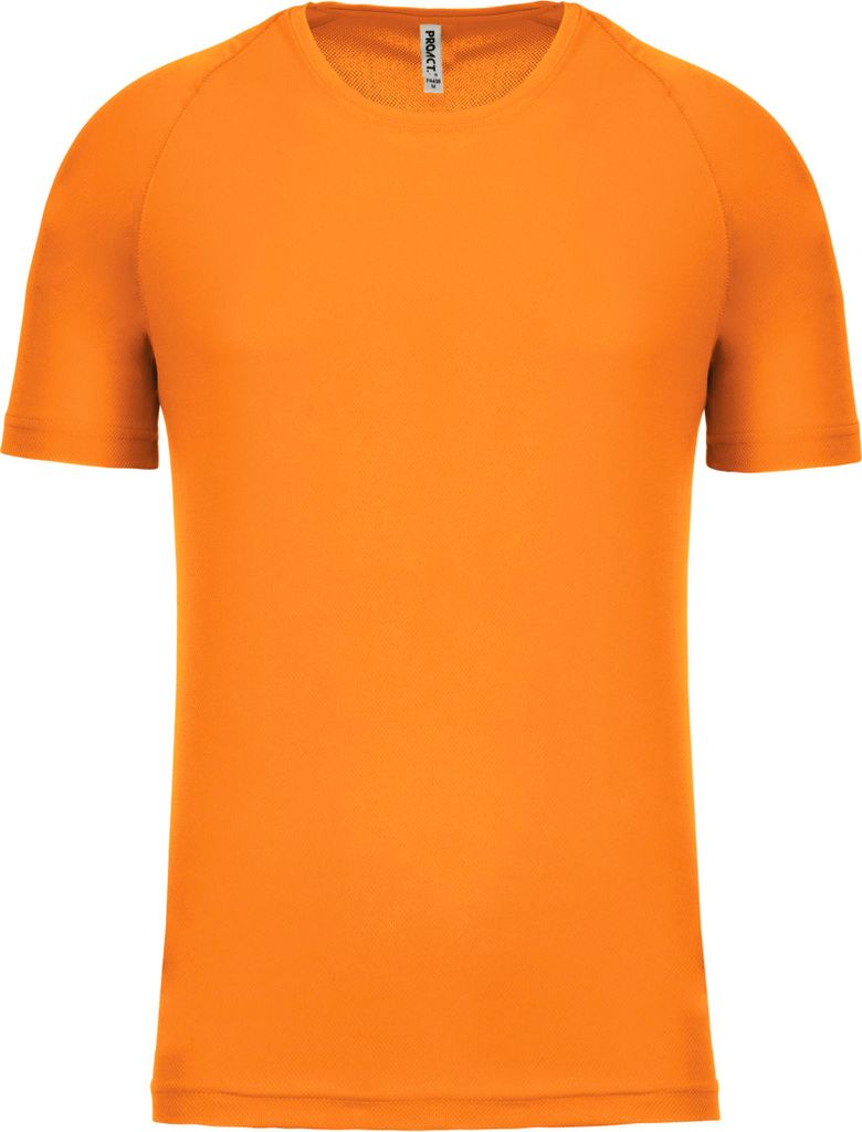 Proact Herren Sport T-Shirt Kurzarm Rundhals Slim Fit Basic Shirt, Größe:XL, Farbe:Orange