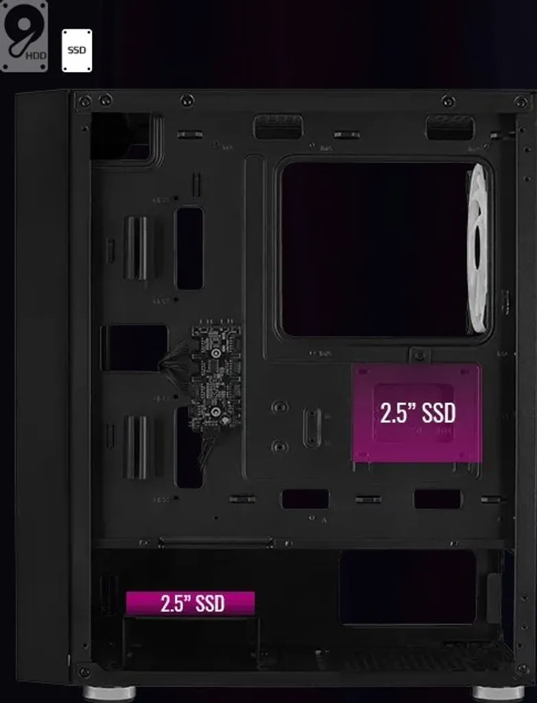 Case PC AeroCool Graphite Nero Vetro Temperato - Case Gaming ATX Pro - 6