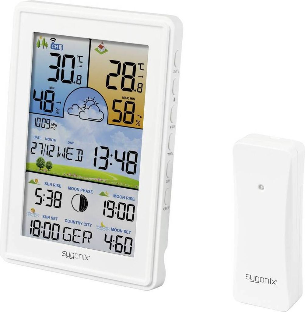 Sygonix SY-5509564 Digitale-Wetterstation Vorhersage für 12 Produktbild 