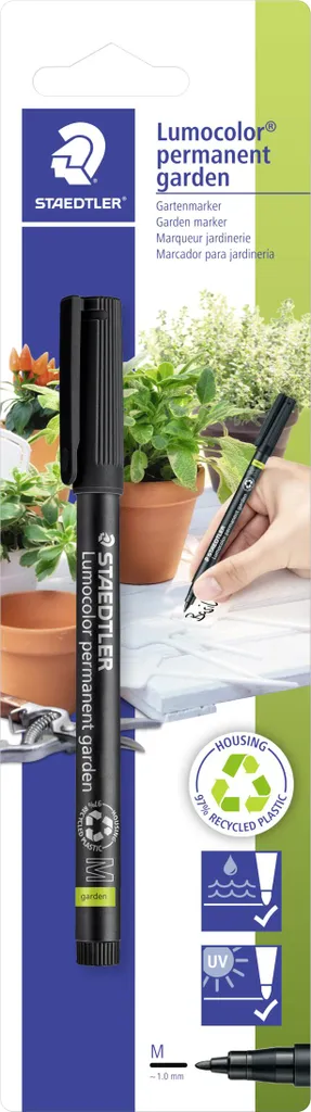 Marqueur pour étiquettes de jardinage Lumocolor 319 GM noir - 10 pièces