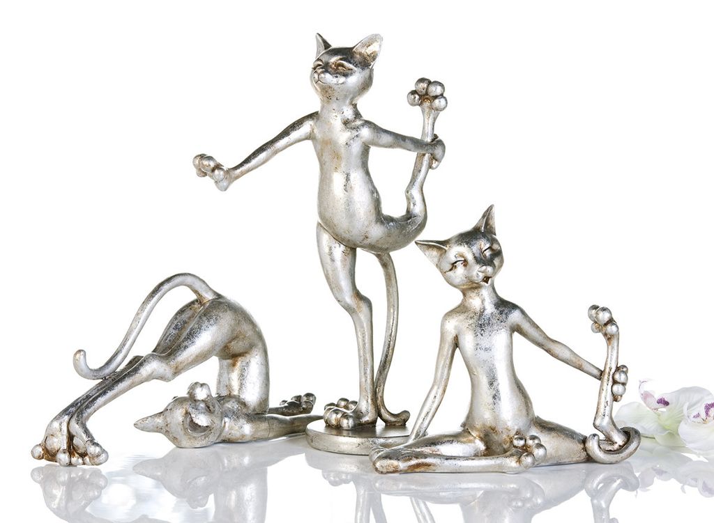 Dekorative Skulptur Katze Design Cat Aerobic Yoga Sport - 1 Produktbild 