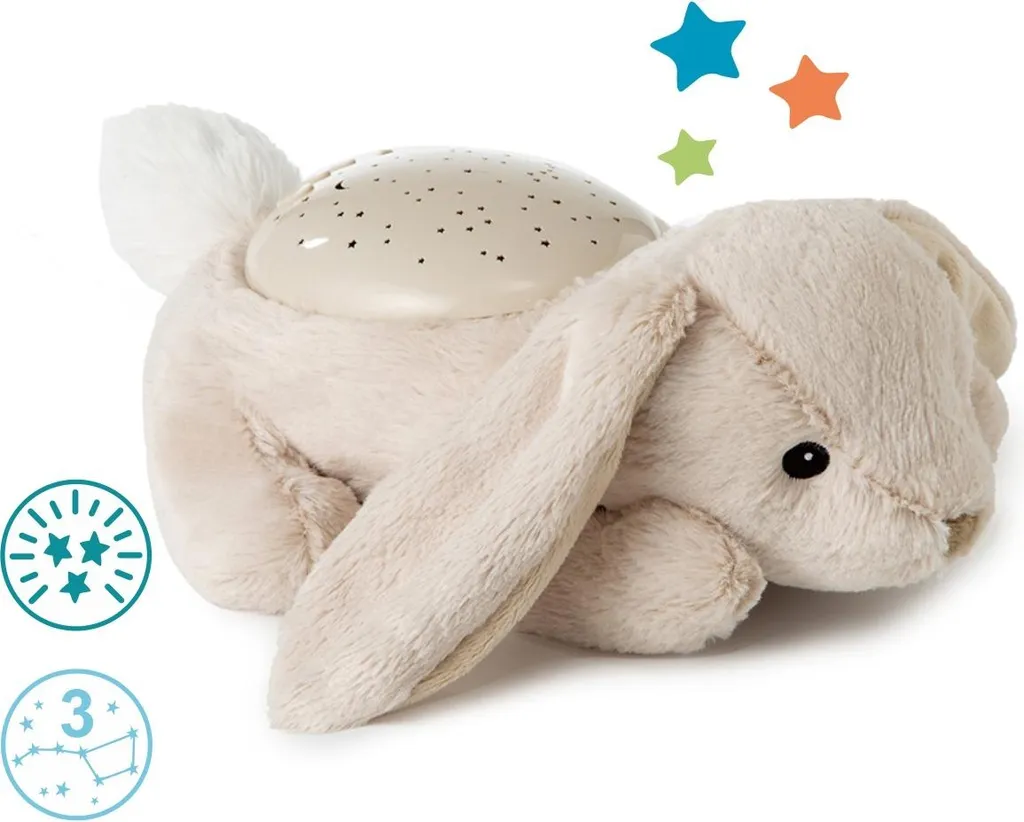 Doudou lapin CloudB Twilight Buddies avec projection LED multicolore - 5