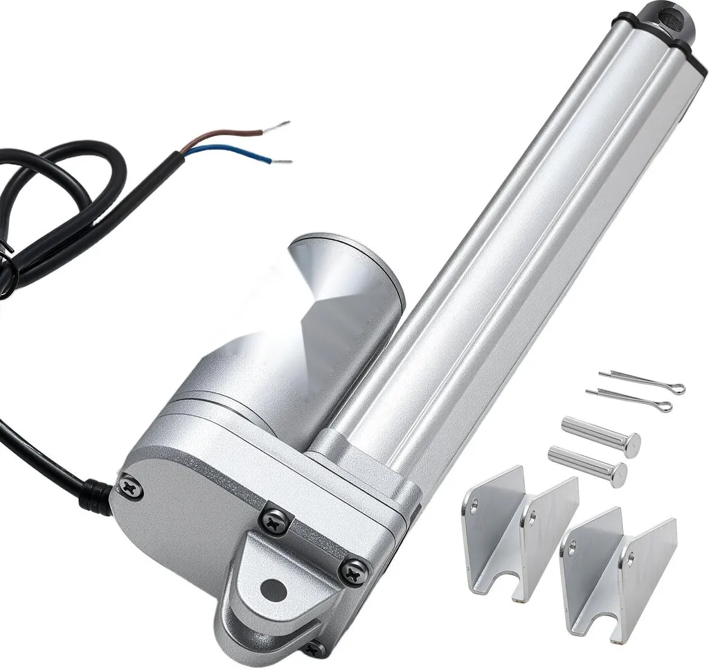 Vérin Électrique 12V Robuste 300kg Course 20,3cm Étanche IP65 Extérieur