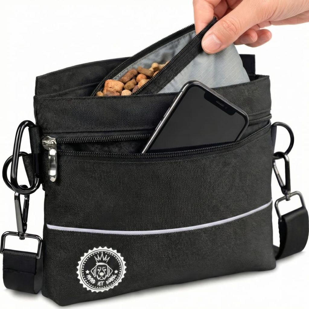 HUND IST KÖNIG Borsa per cani con chiusura magnetica a una Immagine del prodotto 