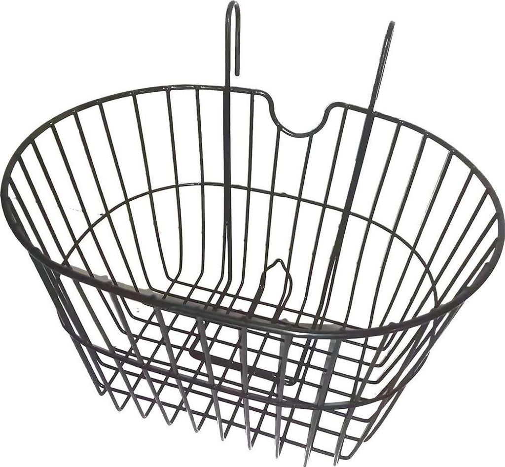 On Bike Weitmaschiger Vorderradkorb für Fahrräder mit Lenkerbefestigung aus rostfreiem, plastifiziertem Metall