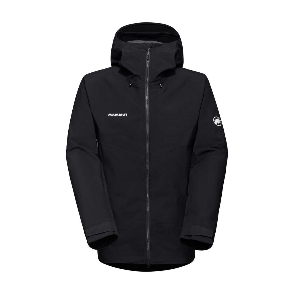 Schwarze Hardshelljacke mit Kapuze von Mammut; Modell Crater IV HS; für Herren.