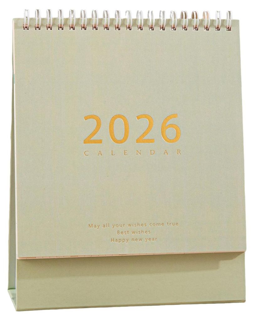 Tischkalender 2026 im Retro-Stil, dickes Papier, Zeitmanagement-Planer, Homeoffice, Schule, Tagesplaner