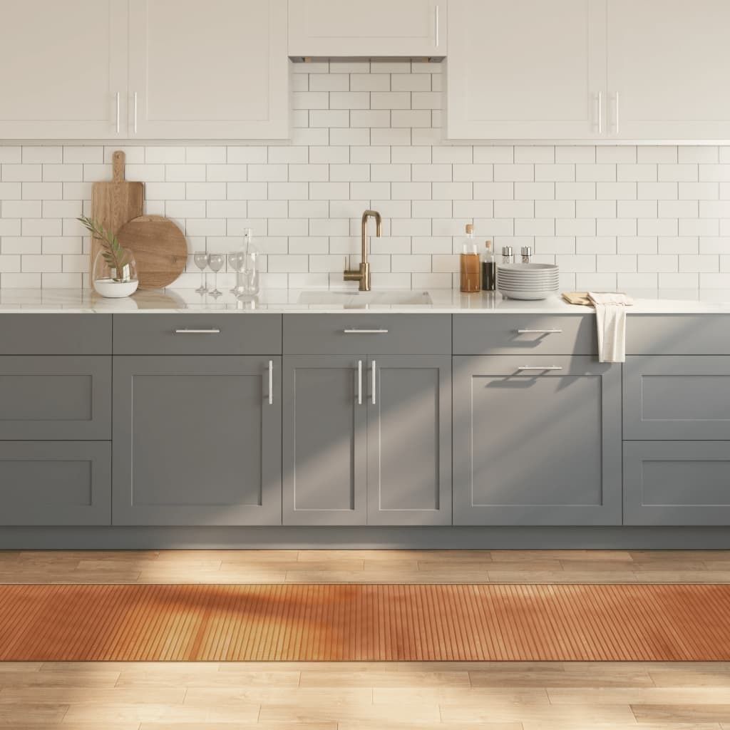 Eleganten-Stil Teppich Rechteckig Natur 60x300 cm Bambus - Designerteppiche Best Möbel411391