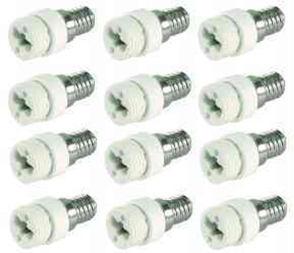 2333 Adapter von E-14 auf Sockel G-9 Porzellan 12-er Pack
