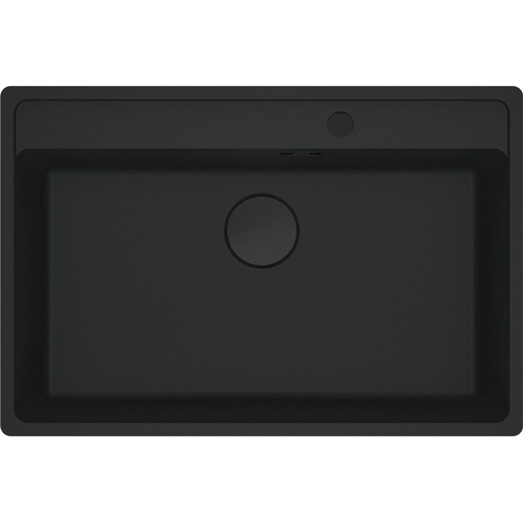 Franke Einbaubecken Maris MRG 210-72 A Fragranit flächenbündig einbaubar, Black Matt - Black Collection, Drehknopfventil