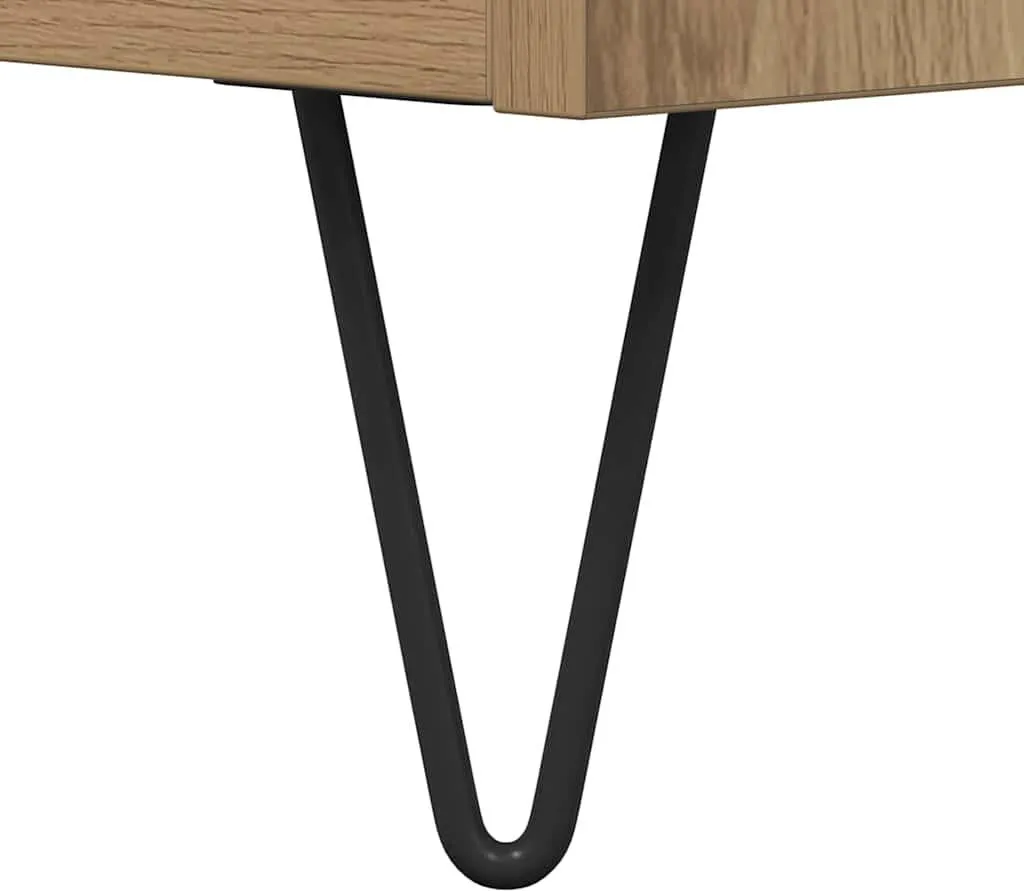 Credenza Artisan in rovere 69,5 x 34 x 90 cm in legno composito e ferro - 11