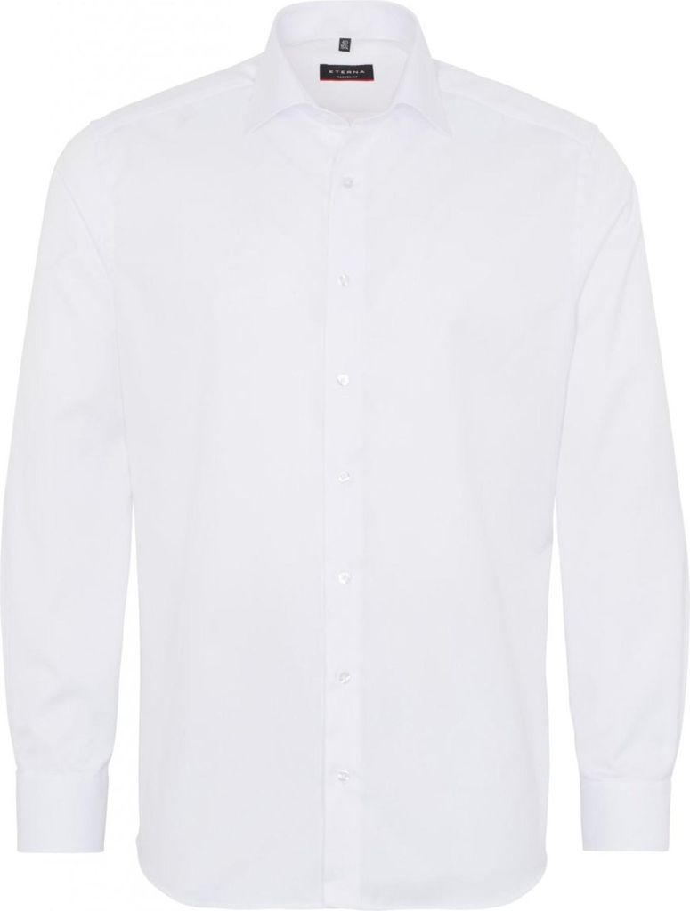 Eterna - Modern Fit - Bügelfreies Herren Langarm Hemd, Extra Langer Arm (72cm) (8817 X18K), Größe:41, Farbe:Weiß (00)