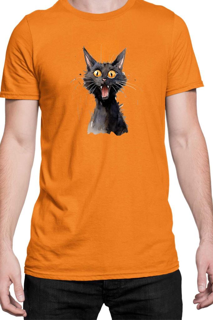 Herren T-Shirt Funny Cats Breeds Mandalay Cat 024, Man 2XL / Orange