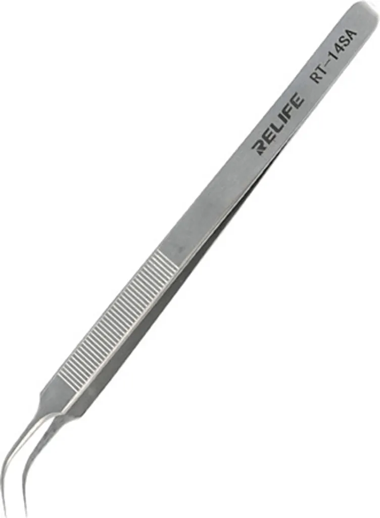 RELIFE RT-14SA Pinzette Elettronica Punta Fine Acciaio Inox