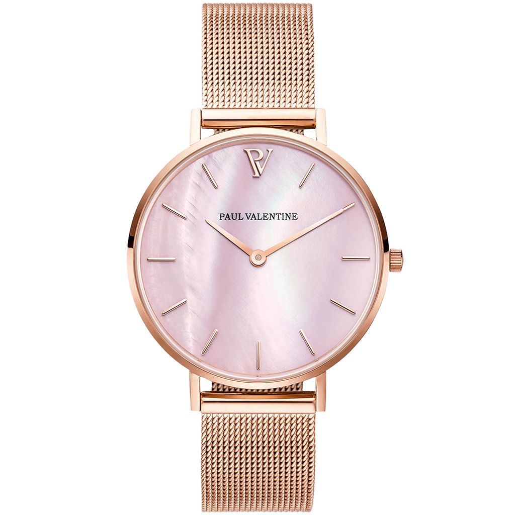 Paul Valentine Damen Armbanduhr ROSE GOLD PINK SEASHELL Produktbild 