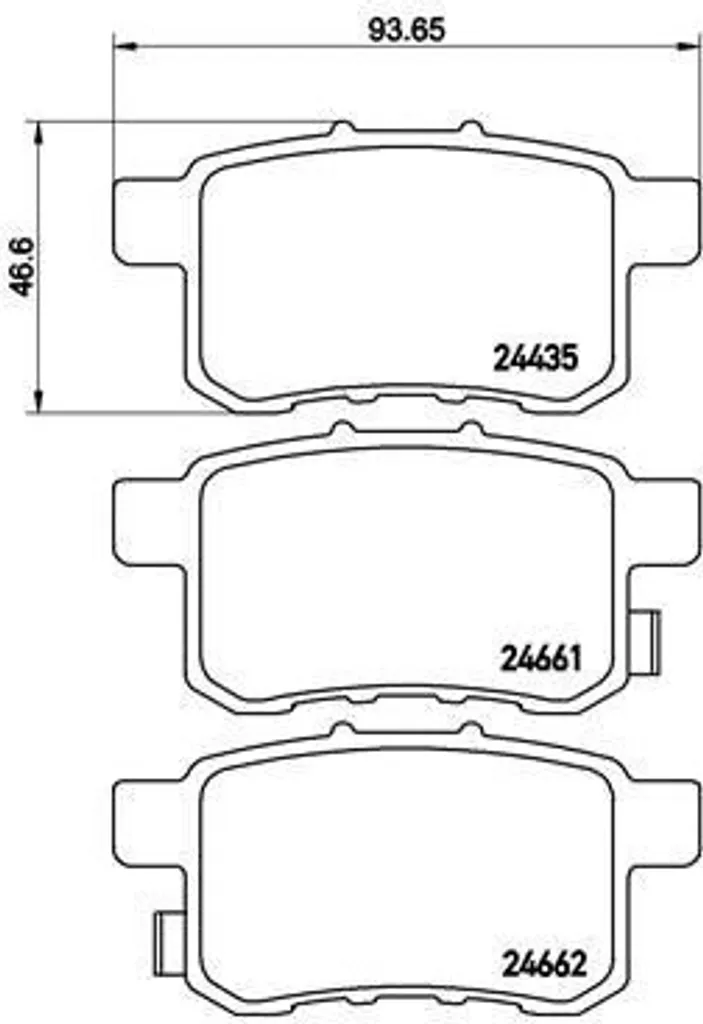 Plaquettes de frein Brembo P 28 072 contre bruits et usure Accord 9