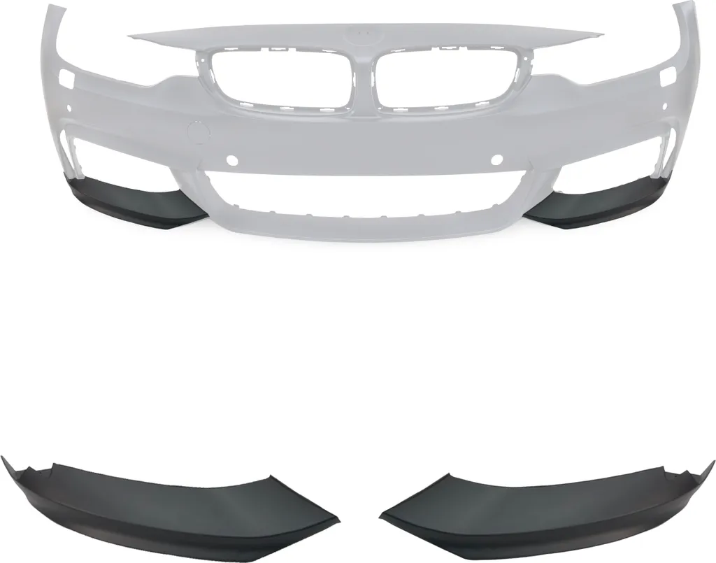 Lame de Pare-choc Avant Lip Flaps Noir Mat pour BMW F32 F33 F36 Série 4