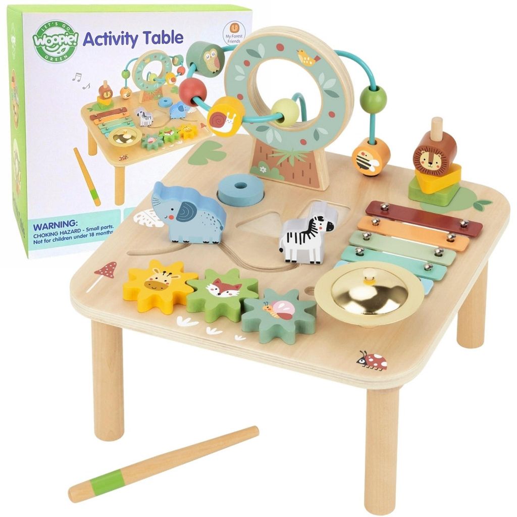 Woopie Groene Houten Educatieve Tafel Muzikaal Sensorisch Productafbeelding 