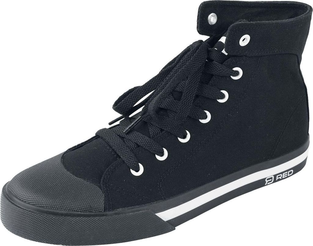 RED by EMP Uni schwarze High-Top-Sneaker mit Schnürsenkeln EU47