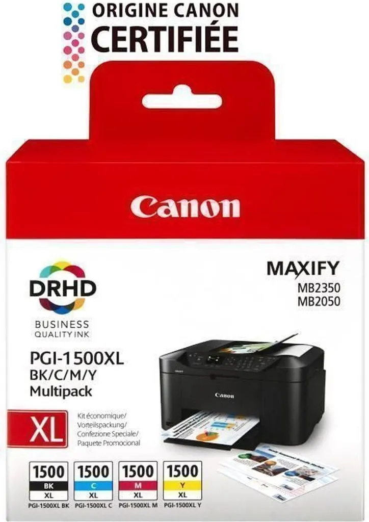 Multipack Canon PGI-1500XL Encre Haute Densité pour Impression Durable - 8