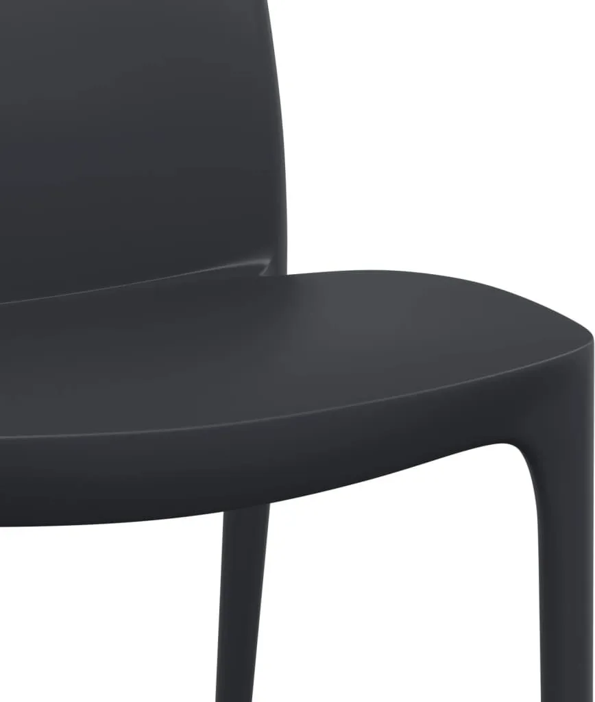 Chaises de terrasse en polypropylène anthracite 2 pcs durables et légères - 8