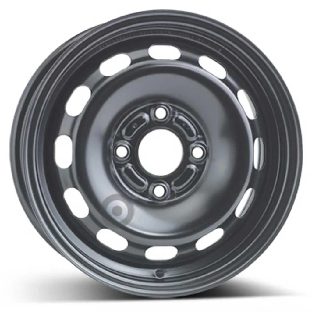 Jante en fer ALCAR ACCIAIO 6355 5.5x14 4x108 ET 37.5 Noir Intense