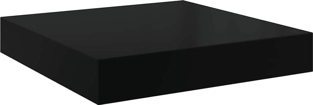 vidaXL Schweberegal Hochglanz-Schwarz 23x23,5x3,8 cm MDF Produktbild 