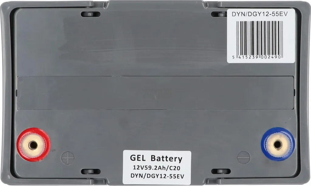Batterie à Décharge Lente 12V 59Ah Gel Dyno pour Camping-car et Marine