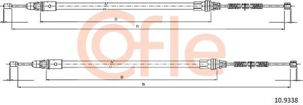 Câble de frein à main haute résistance COFLE 10.9338 pour Roadster OE