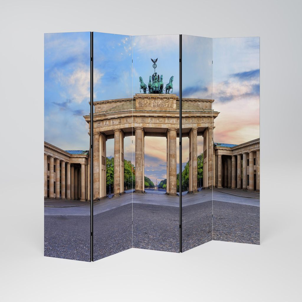 SpaceRebels Paravent Raumteiler - 5-teilig Raumtrenner, Druck 2-Seite - Raumtrenner - Trennwand Wohnung - Room Divider - Spanische Wand Deko Modern...