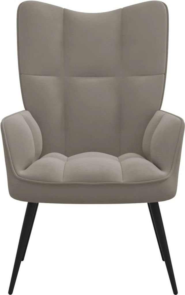 (Robust Möbel) Relaxsessel Hellgrau Samt - CL288088 - Fernseh- & Relaxsessel