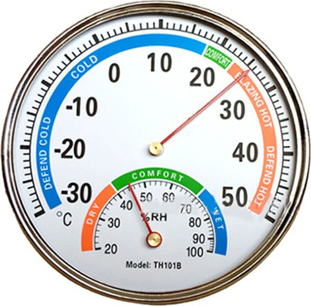 Thermometer Hygrometer Zeiger Typ Vollmetall Multifunktion Innenraum für Babys Zimmerkrankenhaus Apotheke
